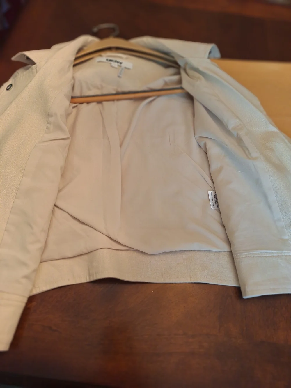 NWT DKNY Linen Women's Cream Moto Jacket Sz S